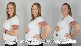 Pregnancy Transformation | Week by Week Belly Progression