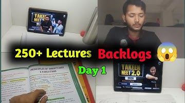 My strategy to cover 250+ lectures backlog for NEET 2026📚 | Pw yakeen 2.0 student #neet2026 #backlog