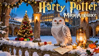 Winter Night at Hogwarts ❄️ Cozy Owl Ambience & Harry Potter Music