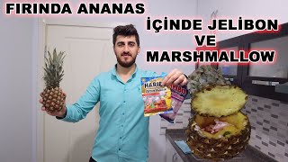 Fırında Fantastik Marshmallow Ve Jelibonlu Ananas Yaptık Çok Güzel Oldu