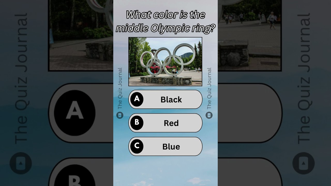 👩What COLOR Is The Middle Olympics Ring?🏅🌍 