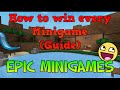 How To Always Win Epic Mini Games Roblox