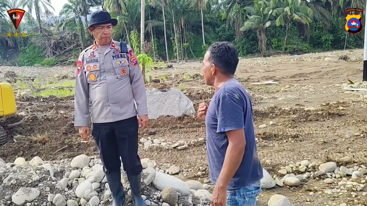 AKSI NYATA BRIMOB SUMBAR BANGUN JEMBATAN BAILEY DI PALEMBAYAN