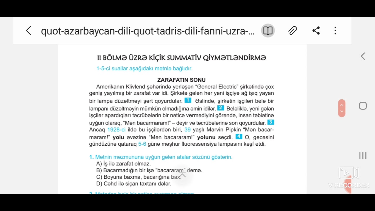6 sinif Azərbaycan dili Ksq 2