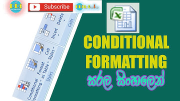 How to do Conditional Formatting in Sinhala