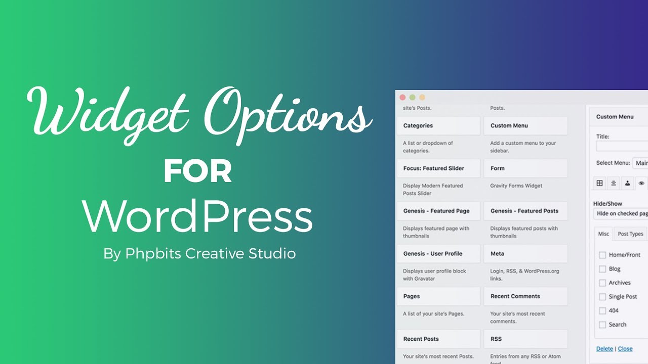How to Extend Your Widgets in WordPress - YouTube