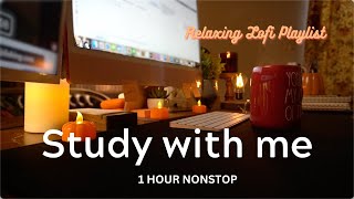 STUDY WITH ME / Relaxing Lofi Playlist / 1 Hour / Silent Timer