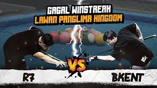 BY ONE VS PANGLIMA KINGDOM DI MEJA BILLIARD !!! 8 BALL R7 VS BKENT