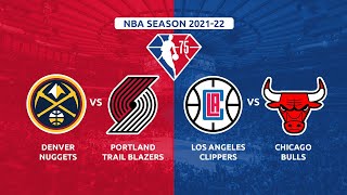 Nuggets  v Blazers I Clippers v Bulls - Baloncesto, basketball,＃篮球, बास्केटबॉल, liveNBA