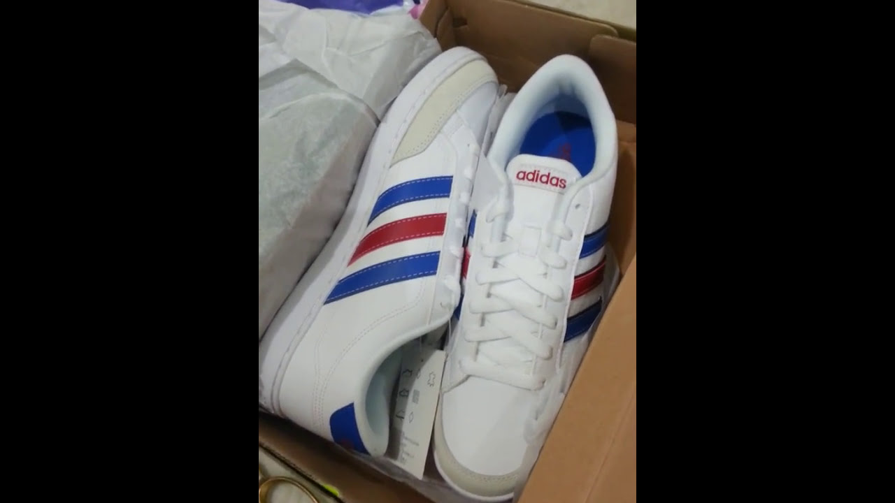 adidas neo courtset white sneakers (unboxing)