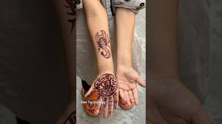 🌙Mehndi Hack | Beautiful Design In 2 Mins✌🏽| Diy Mehendi Tattoo Stencils #Seetechnology  #Shorts