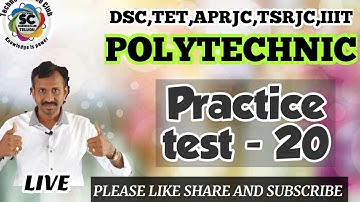 POLYCET PRACTICE TEST| physical science | PRACTICE TEST - 20