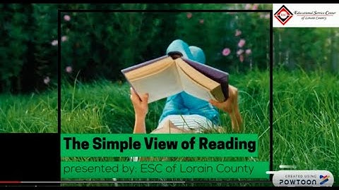 The Simple View of Reading
