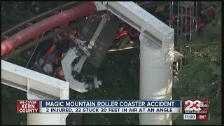 ACCIDENT: Riders Stranded on Magic Mountain Ninja Roller Coaster