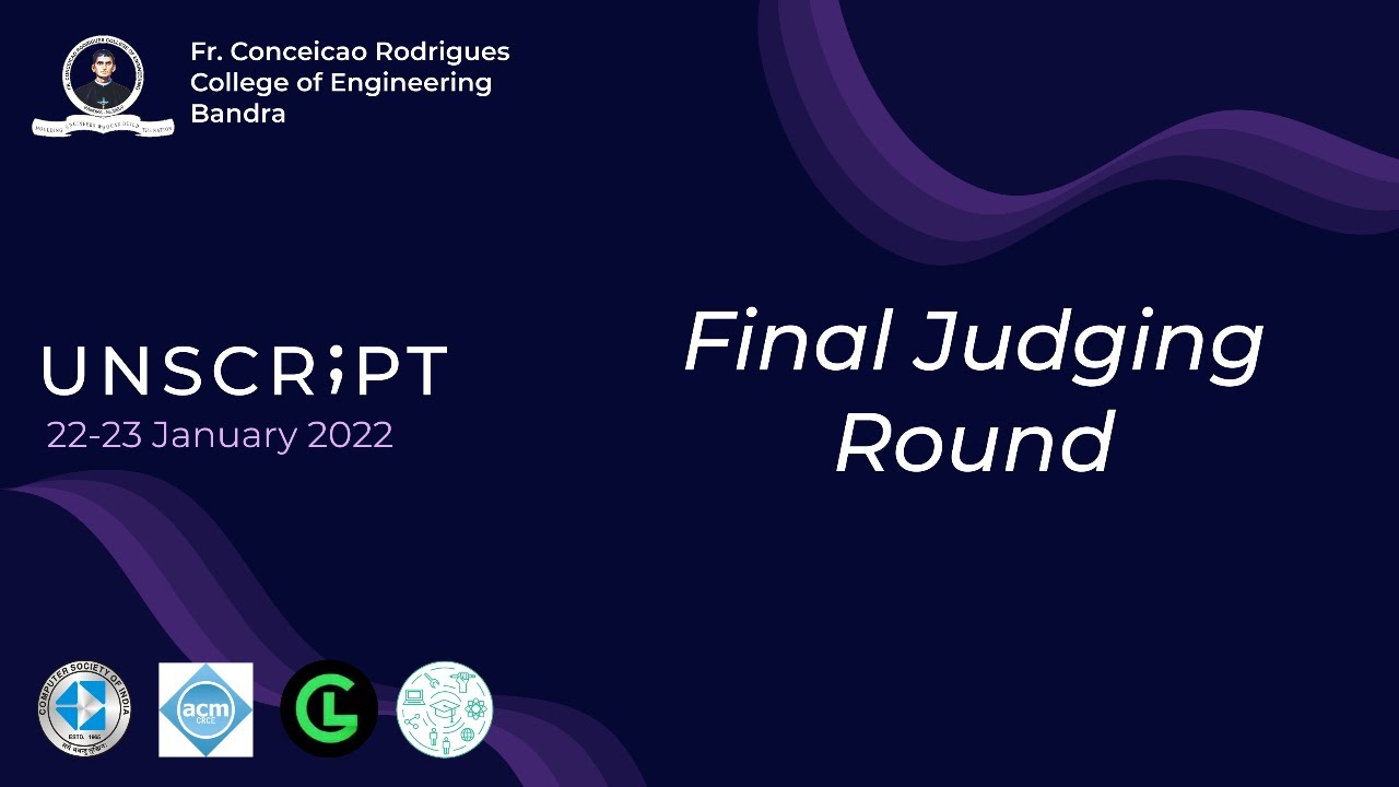 Fr. Conceicao Rodrigues Hackathon UNSCRIPT 2k22 Final Judging Round ...