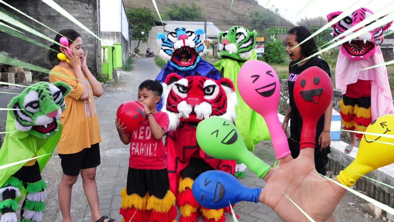 KAK RACEL BAGI - BAGI BALON EMOJI // SEMUA B0C1L BERUBAH MENJADI BARONGAN CAN MACAN