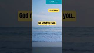 God repays you if | Daily Bible Verse | shorts jesuschrist godspromise proverbs godrewards