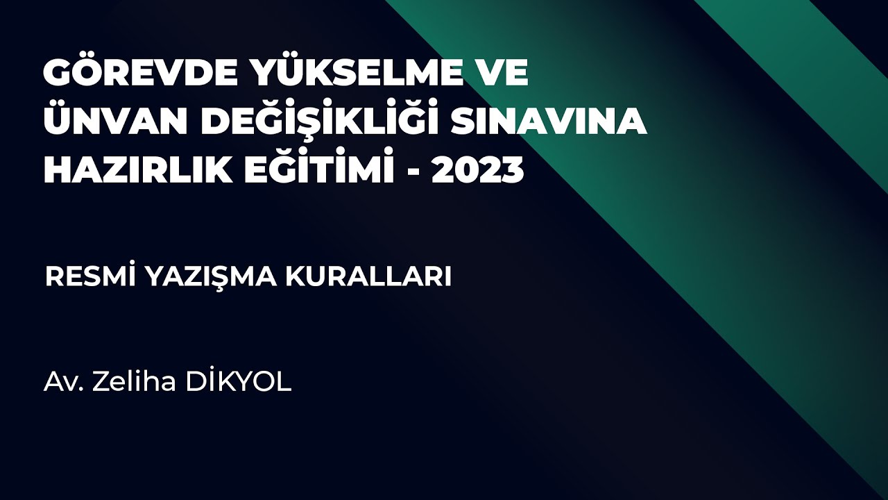 Resmi Yazışma Kuralları