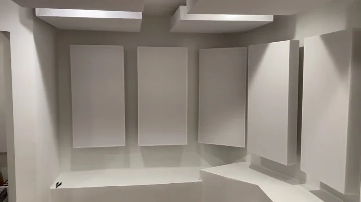 Vocal Recording Studio Install Progress with 33 of our 4” & 2” Standard White Bass Traps!