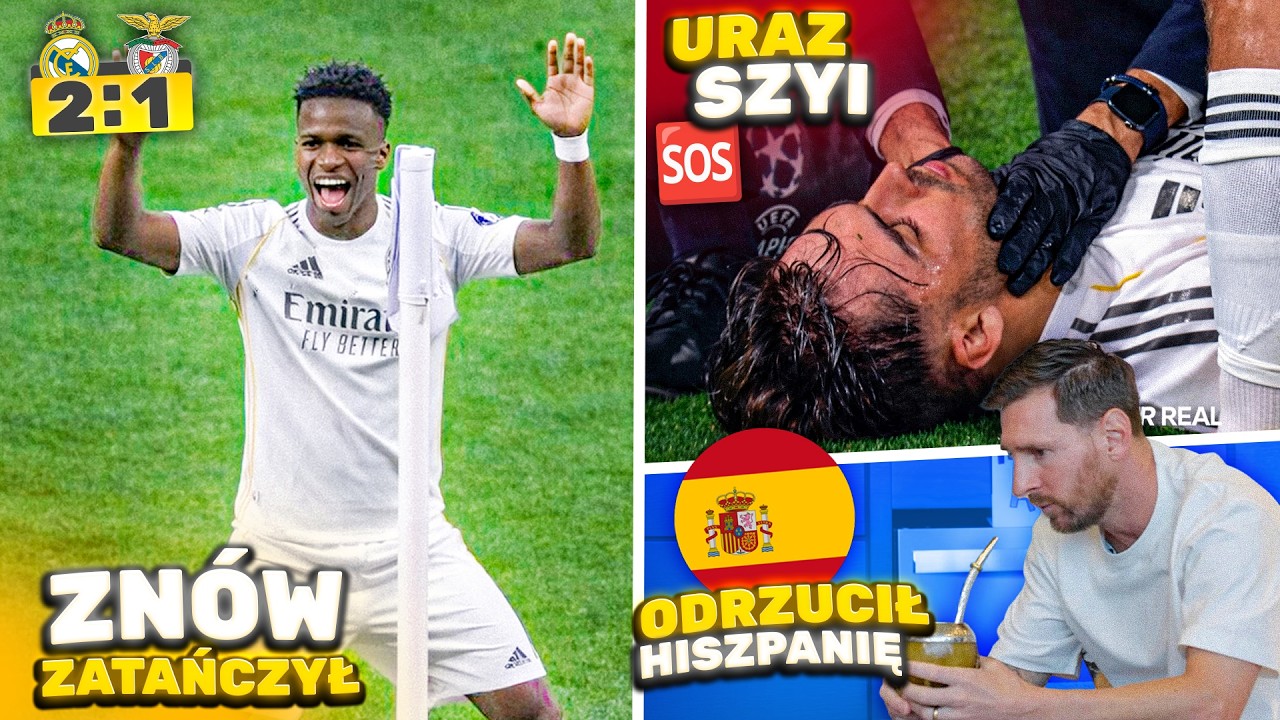 Raul Asensio pojechał prosto do SZPITALA... Vinicius ZATAŃCZYŁ po awansie Realu! Juventus ODPADA!
