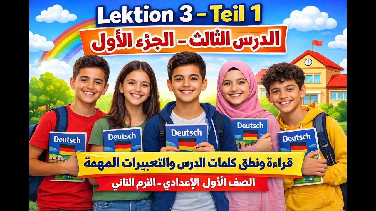 أولى إعدادي - الترم الثاني - الدرس الثالث - ( الجزء الأول ) قراءة الكلمات والجمل المهمة بالدرس