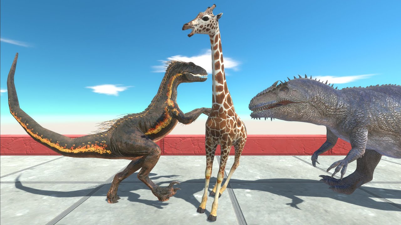 Indoraptor vs Giganotosaurus, Which one is stronger? - Animal Revolt Battle Simulator