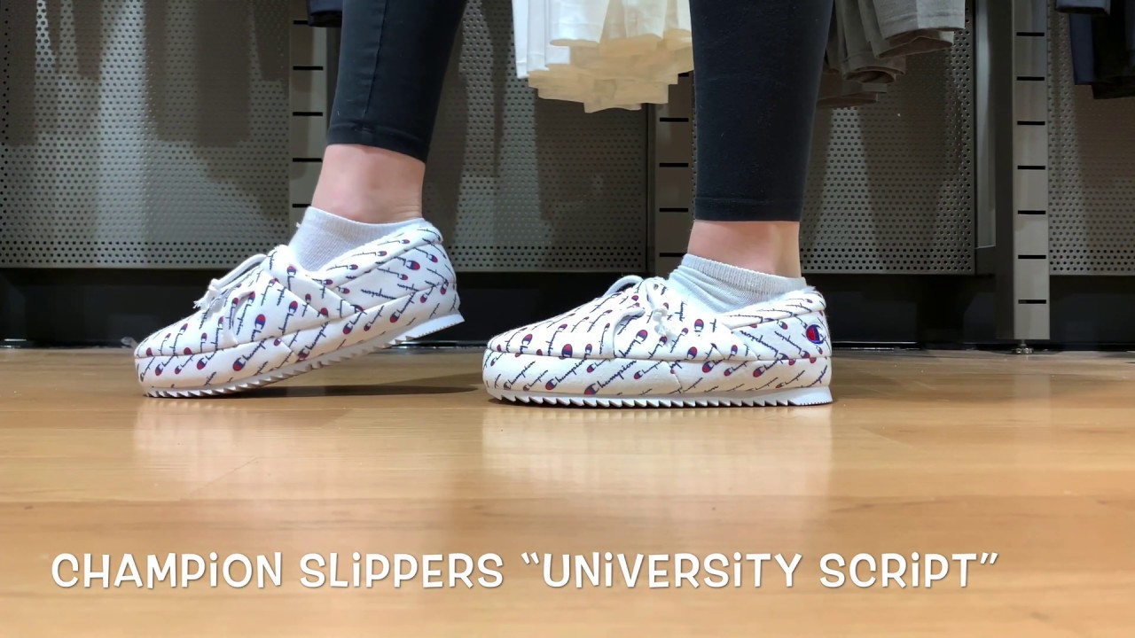 university script slippers