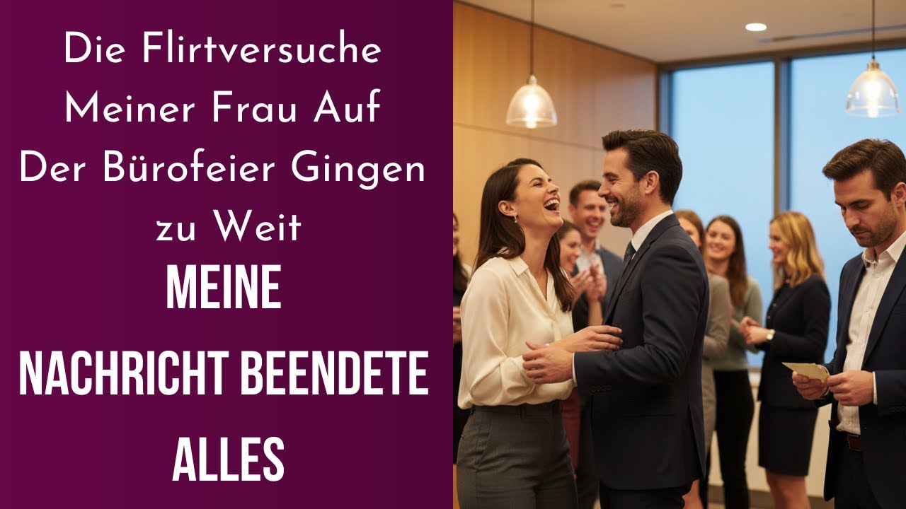 Die Flirtversuche meiner Frau auf der Bürofeier gingen zu weit – meine Nachricht beendete alles