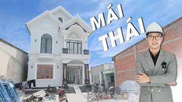 Công trình mái Thái 2 tầng cực đẹp đang trong giai đoạn hoàn thiện tại Đức Huệ, Long An