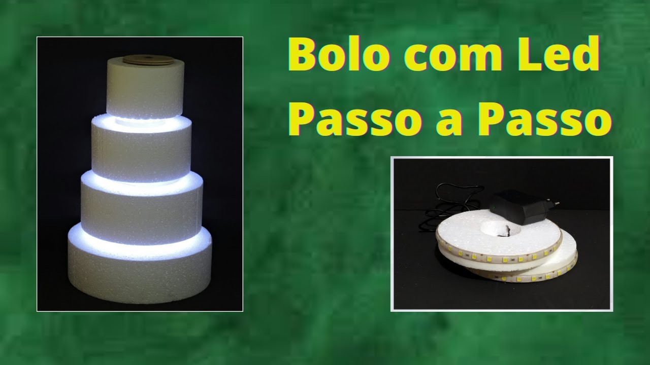 Bolo com LED passo a passo #bolocomled