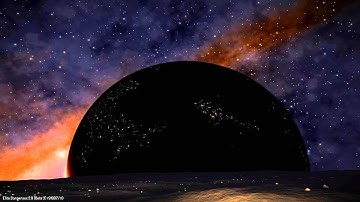 Elite Dangerous Horizons - watch a planet from the surface of a fast orbiting moon.