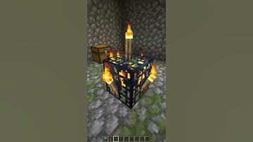 XP Farm Minecraft Spider Spawner In 60 Seconds... #shorts #minecraft