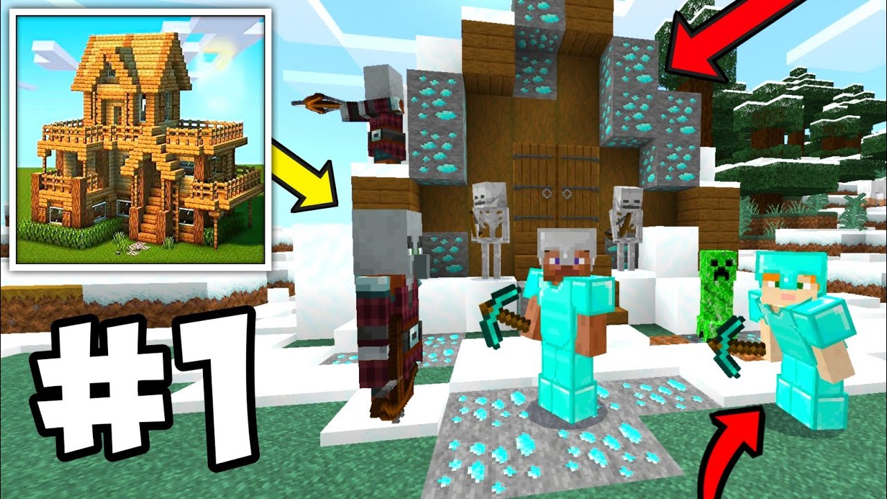 Find Diamonds in Pixel Craft City Multiplayer Survival Walkthrough | New Survival Series Part 1