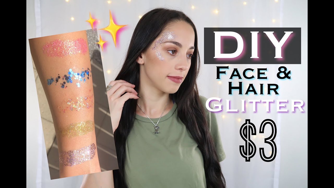DIY $3 COSMETIC FACE or HAIR GLITTER !
