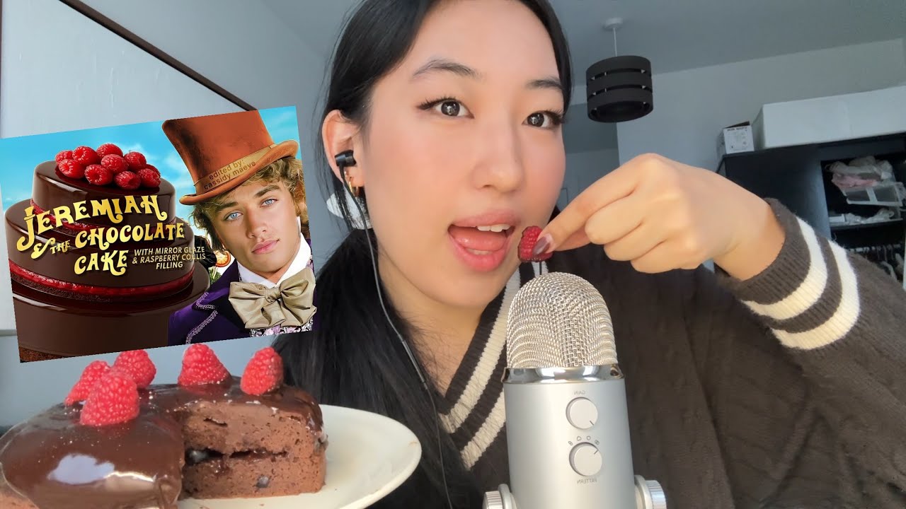 ASMR| Eating Jeremiah’s Chocolate Mirror Glazed Cake🍫🍰
