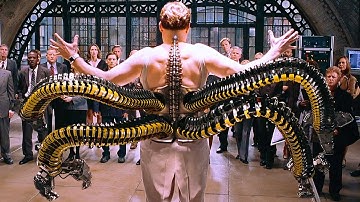 Otto Octavius Demonstrates His Mechanical Arms - The Fusion Accident Scene - Spider-Man 2 (2004)