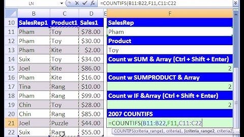 Truco de magia de Excel n.° 121: Contar con más de un criterio