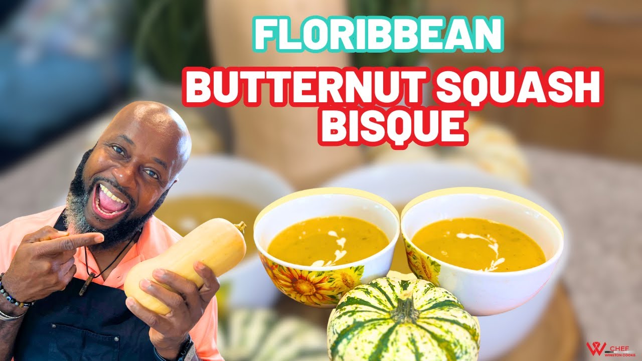 Биск из мускатной тыквы Флориббеан | Лучший осенний суп с островным колоритом
