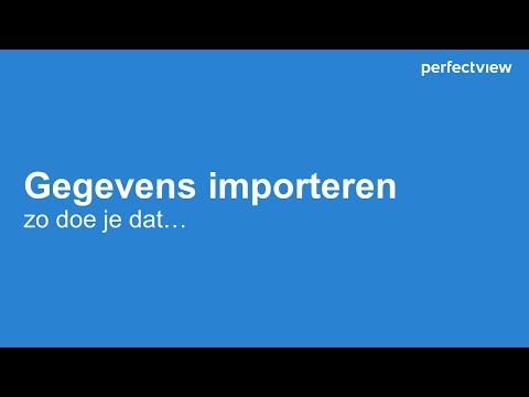 Importeren in PerfectView