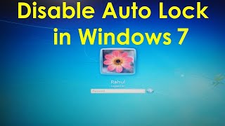 How to disable auto lock in windows 7