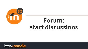 Forum: start discussions: Learn Moodle 3.2