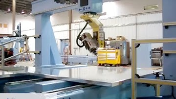 Continuous C Rotation + RTCP on a DMS 5 Axis Twin Table CNC Router with Fagor 8055