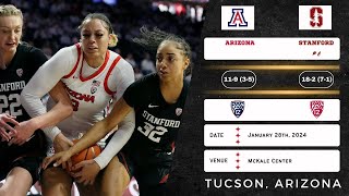 Arizona vs No. 6 Stanford | Pac-12 | 1.28.24