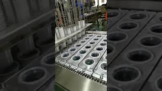 Using roll lidding film 6 lines cup filling and sealing machine