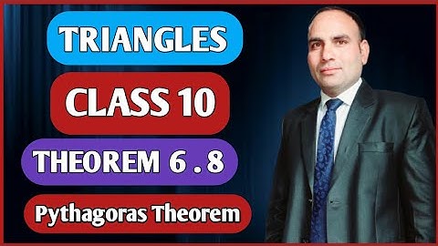 Proof of Pythagoras Theorem/ NCERT class 10 Theorem 6.8/Triangles/Chapter 6