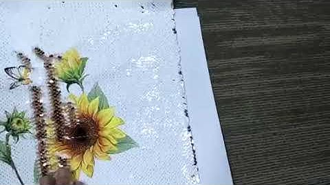 RubySub Sublimation Flip Sequins Pillow Case Sublimation Printing on White Sequins