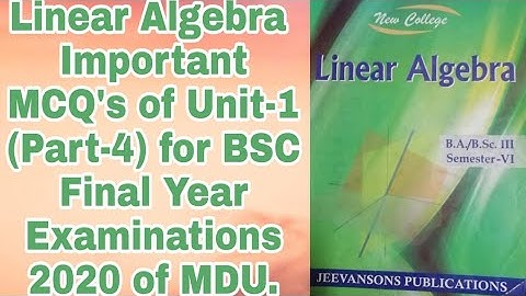 Linear Algebra MCQ
