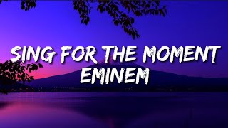 Eminem - Sing For The Moment (Sped up, lyrics) Resimi