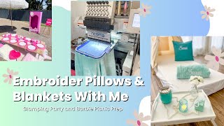 Embroider Pillows &amp; Blankets With Me For A Glamping Party