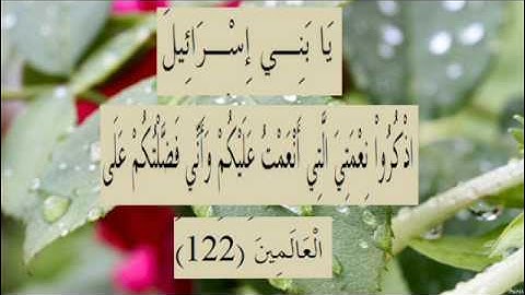 القران الكريم سورة البقرة الاية 122
